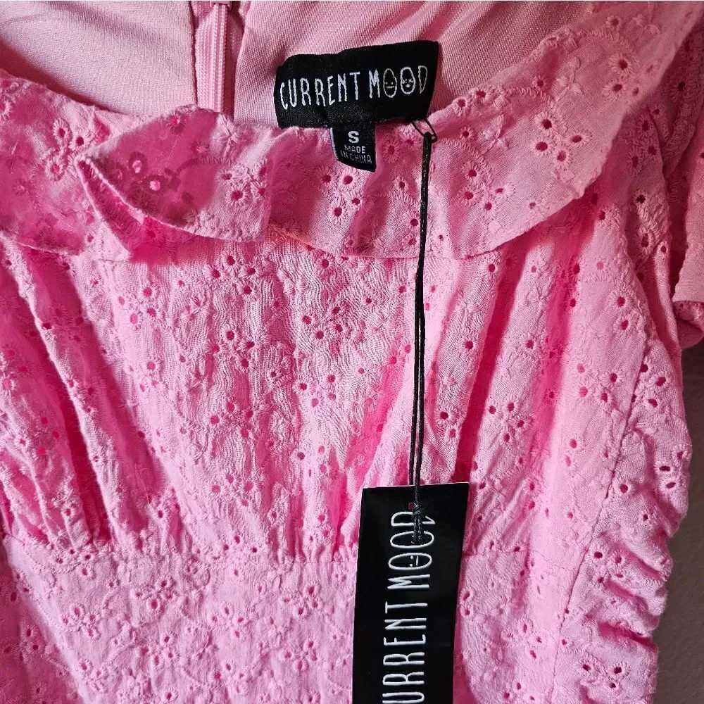 NWT Dolls Kill Current Mood Belles And Bows Eyelet Mini Dress Small